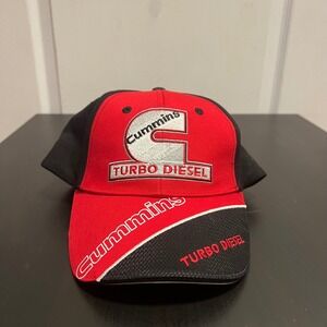 Cummins Turbo Diesel Choko Motorsports Red Black Cotton Adjustable Baseball Hat